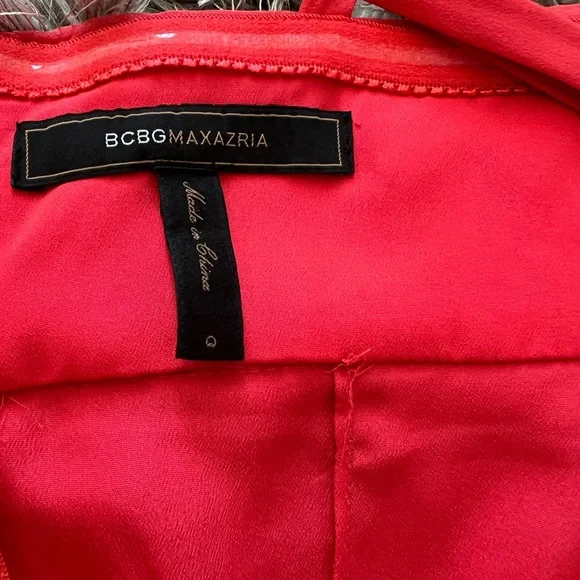 BCBGMaxAzria Vibrant Red 100% Silk Maxi Dress – Size 0 - Picture 15 of 16